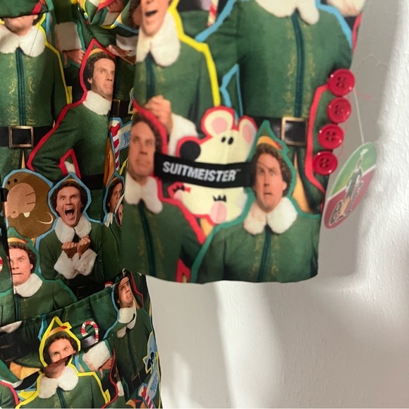 Suitmeister Buddy The Elf Holiday Christmas Blazer Small 34-36 Multicolor Unique - Picture 5 of 16